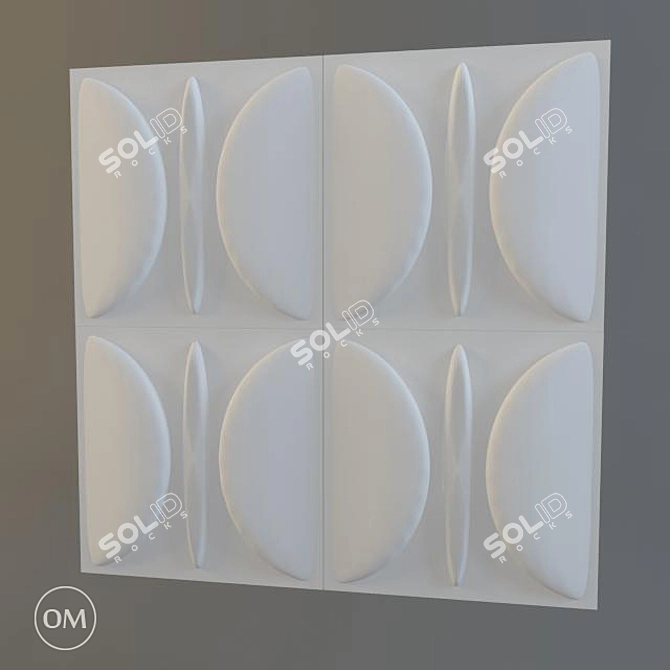 Title: Eco Bamboo 3D Wall Panel 3D model image 1
