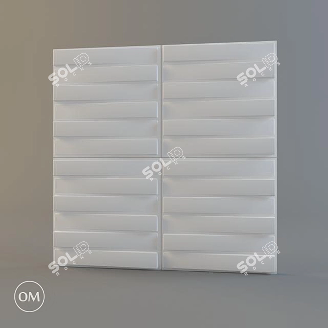 Eco Bamboo 3D Wall Panel 3D model image 1