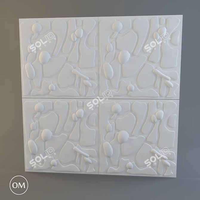 Eco Bamboo Wall Panel 3D model image 1