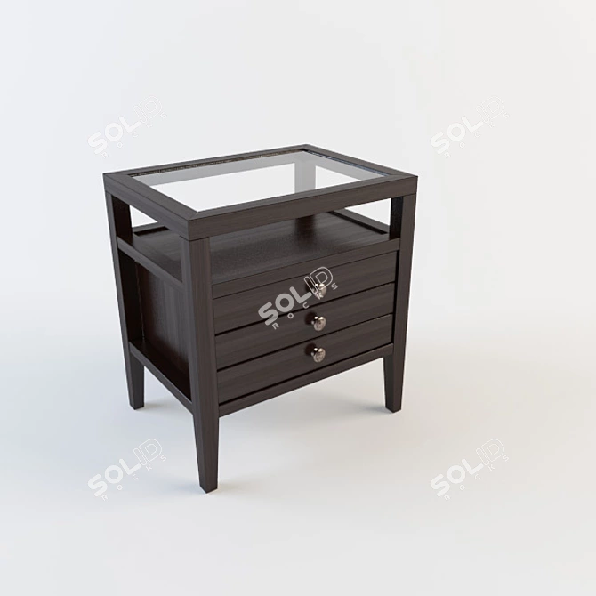 Stylish Bedside Table 3D model image 1