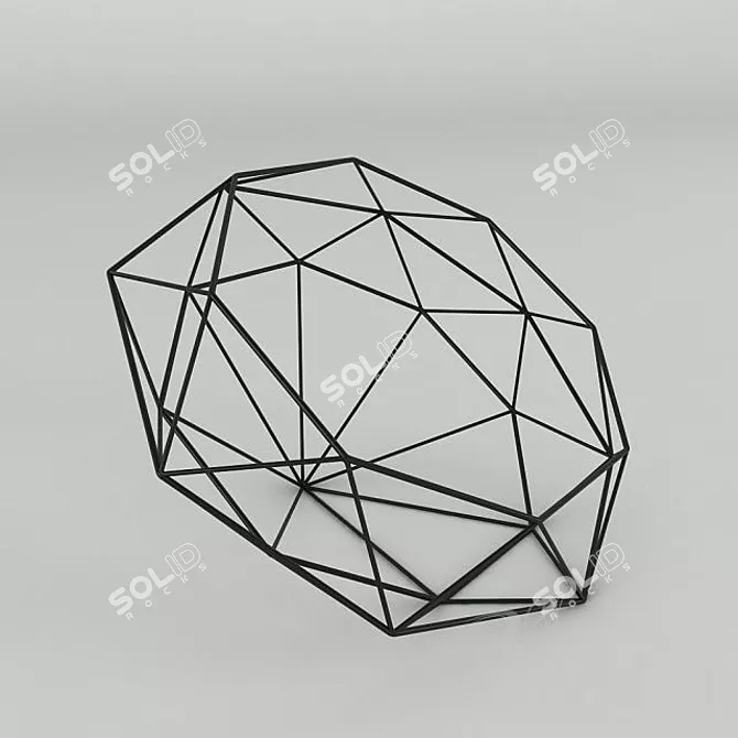 Luxury Diamond Accent Chair 3D model image 1