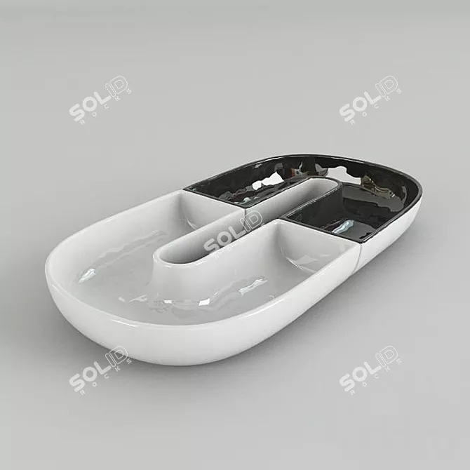 Sleek Ottawan Bowl 3D model image 1