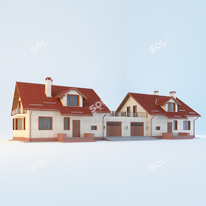 Cozy Cottage Design 3D model image 1