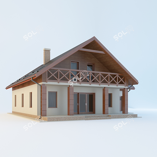 Cottage Haven: Perfectly Designed 3D Model 3D model image 1