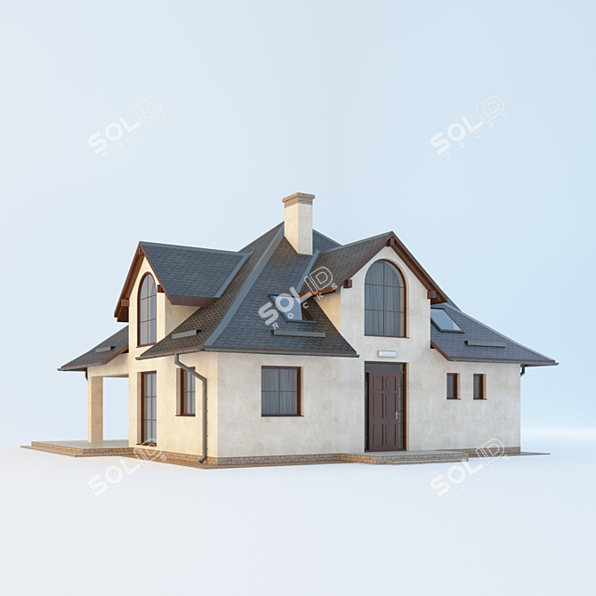 
Rustic Dream Cottage 3D model image 1