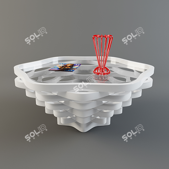 Elegant Dining Table - 135cm 3D model image 1