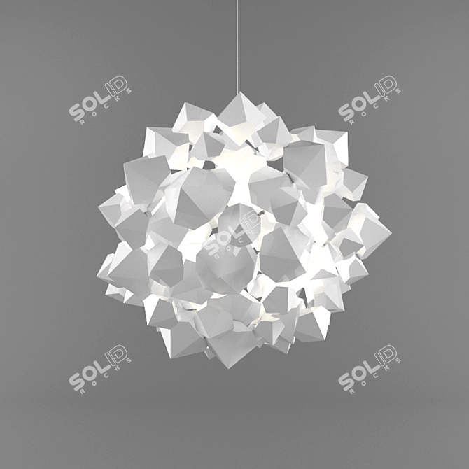 Minimalist NaCl Pendant Light 3D model image 1