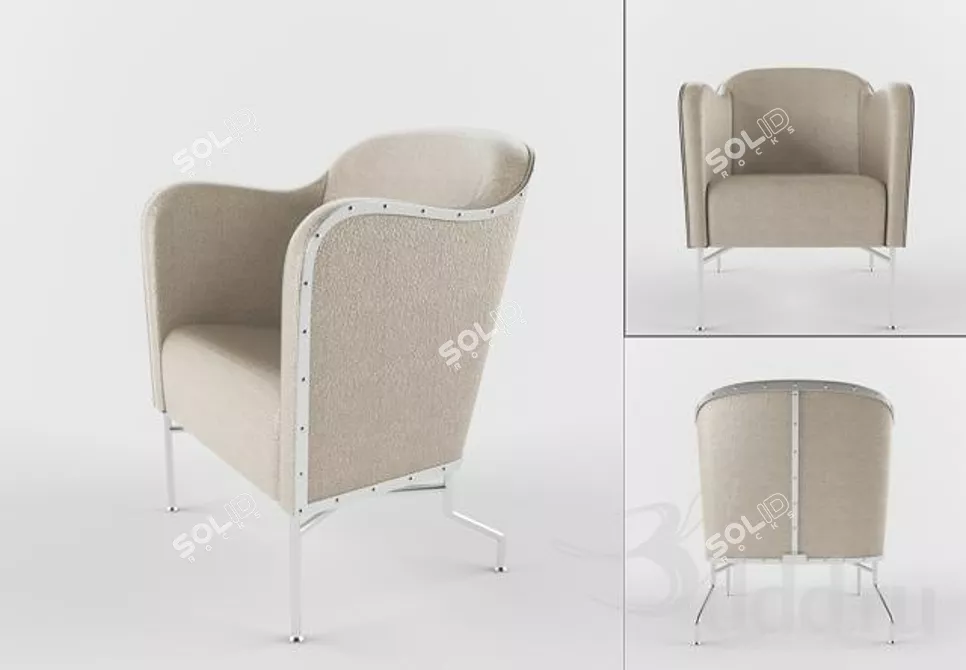 Cozy Galactic Seating Solution 3D model image 1