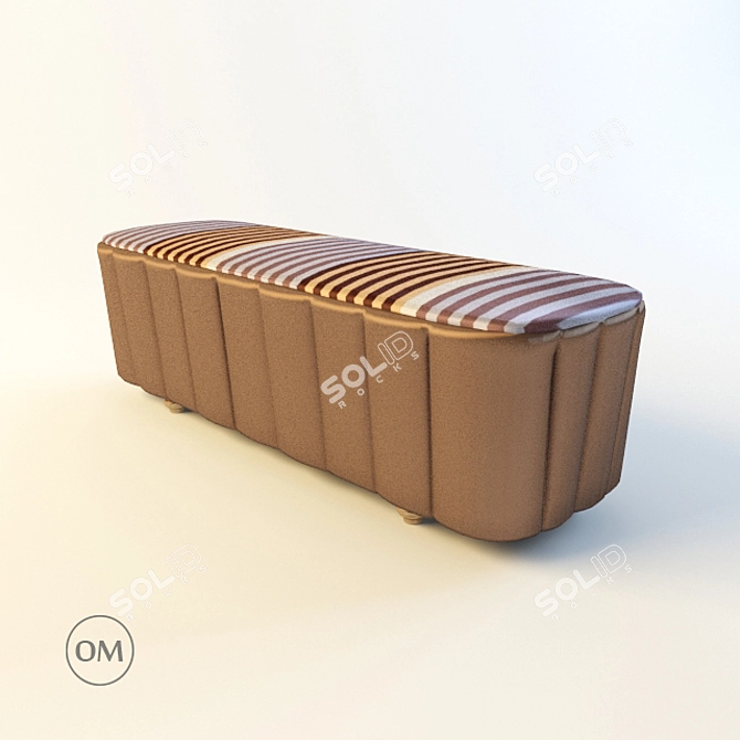 Elegant Paolo Lucchetta Zarina Bench 3D model image 1