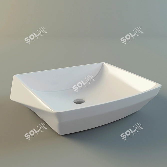 Elegant Wash Basin: Durable & Stylish 3D model image 1