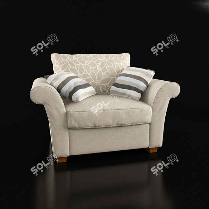 Tuuli Armchair: Comfort and Elegance 3D model image 1