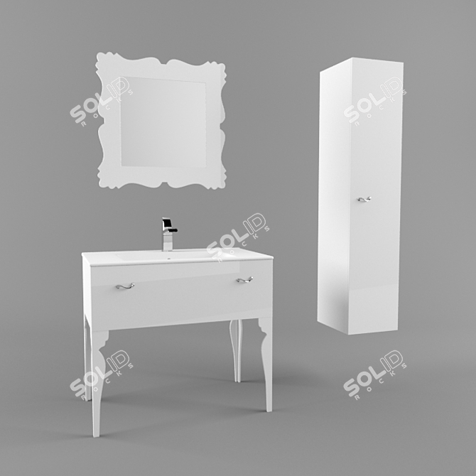 Avila Art Deco Bathroom Set 3D model image 1