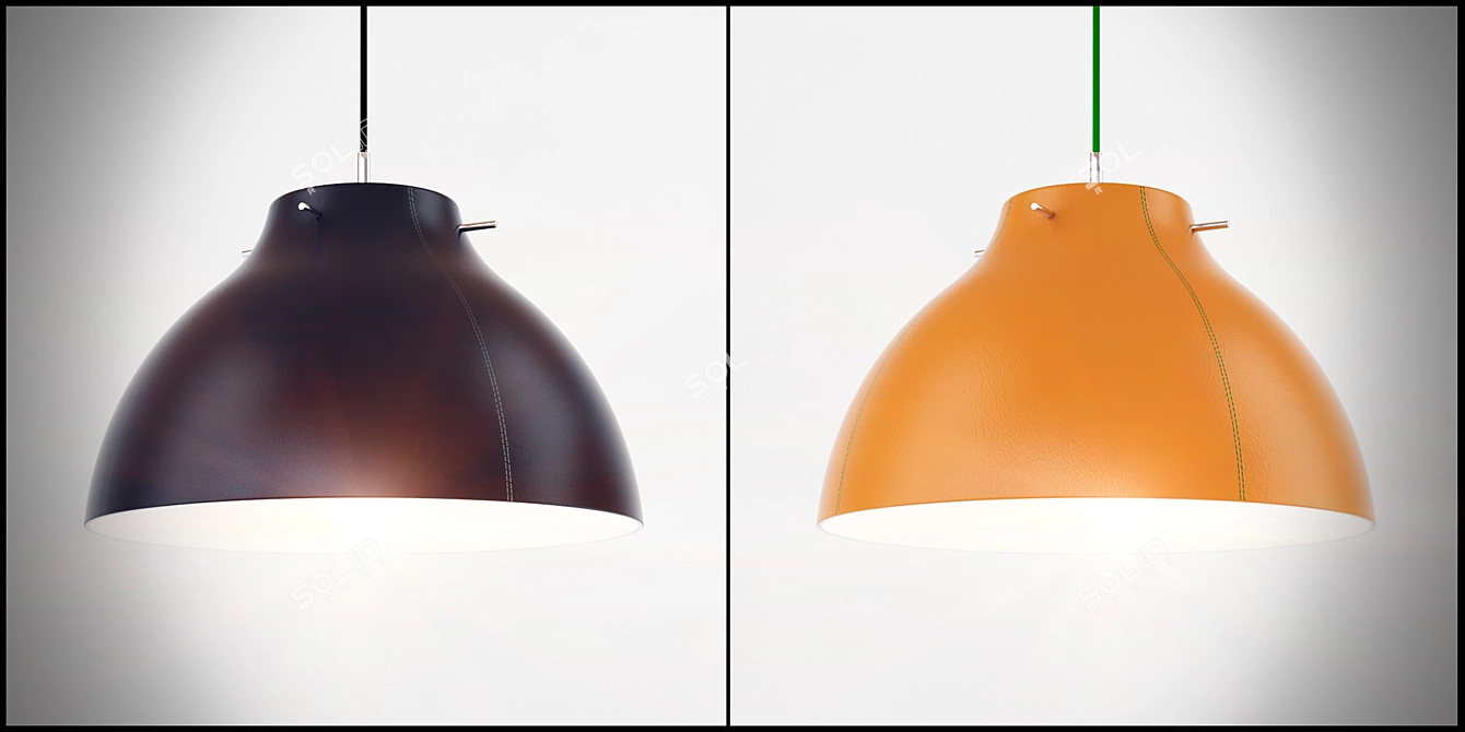 Orium PV 1 Designer Leather Lamp 3D model image 1