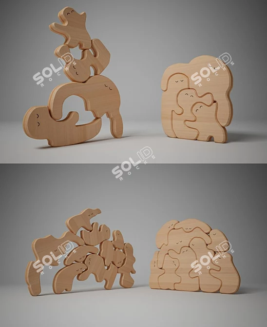 Central Finland Puzzle Set: "Hugs Collection 3D model image 1