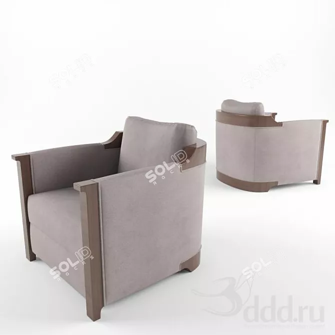 Luxury Holly Hunt Carpo Club Chair 3D model image 1