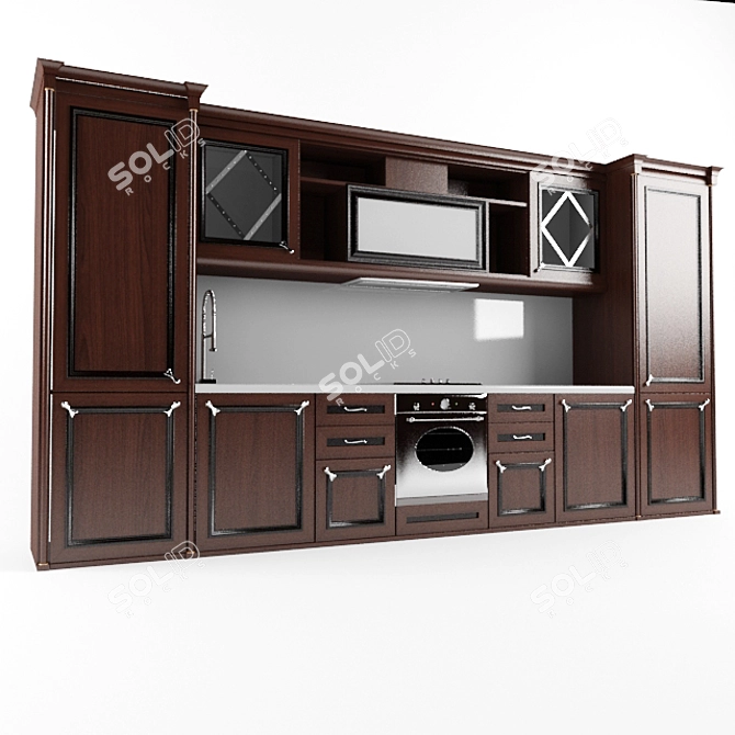 Brummel Marmola Kitchen: Elegant and Functional! 3D model image 1