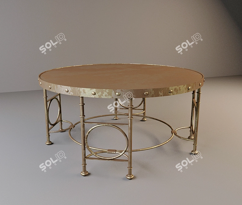Modern Square Coffee Table - W1120 x D1120 x H510mm 3D model image 1