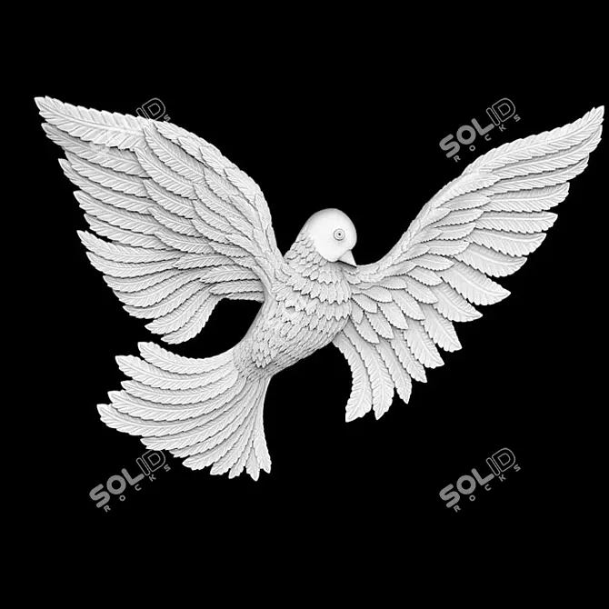 Fly High with the Pigeon! 3D model image 1