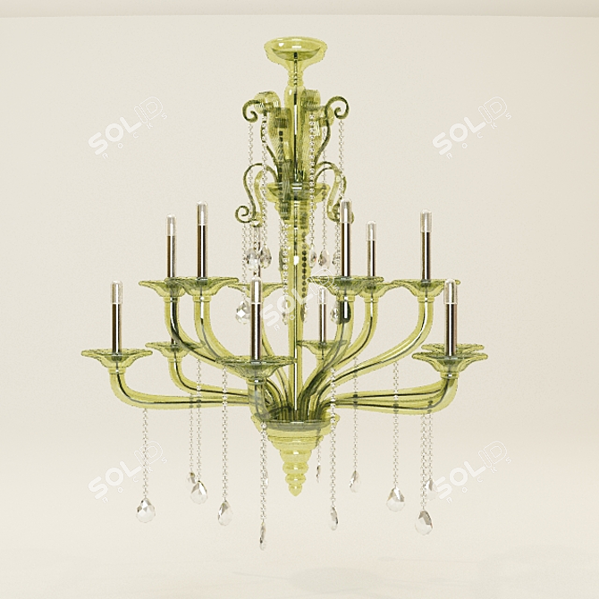 Elegant Sparkle: Barovier&Toso Namak 3D model image 1