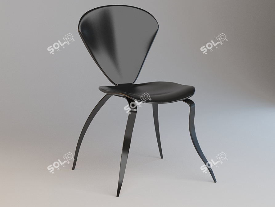 Plastic Chair: Stylish and Durable 3D model image 1