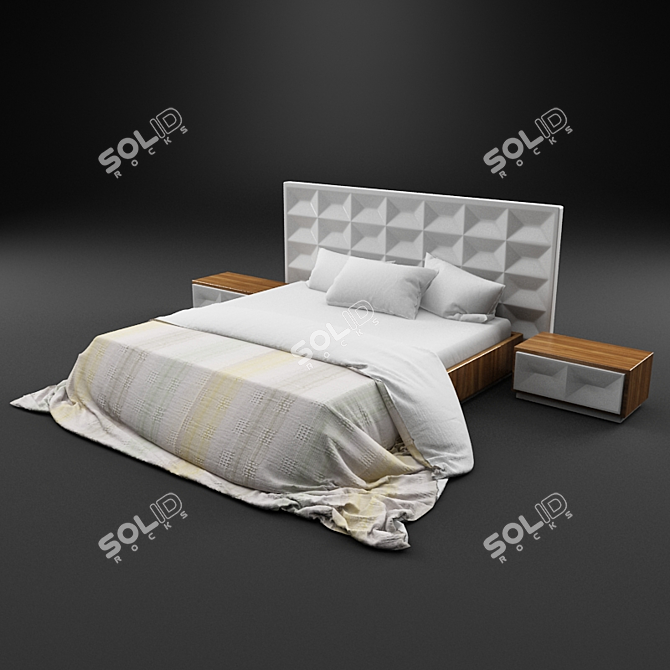 Modern Style Bed 3D model image 1