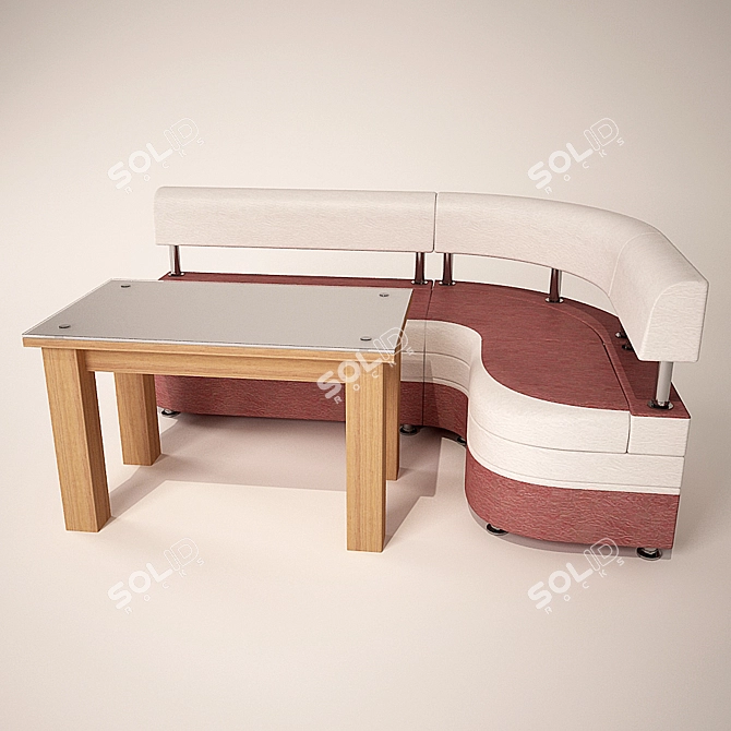 Cruise Kitchen Sofa & Dining Table MB10 3D model image 1