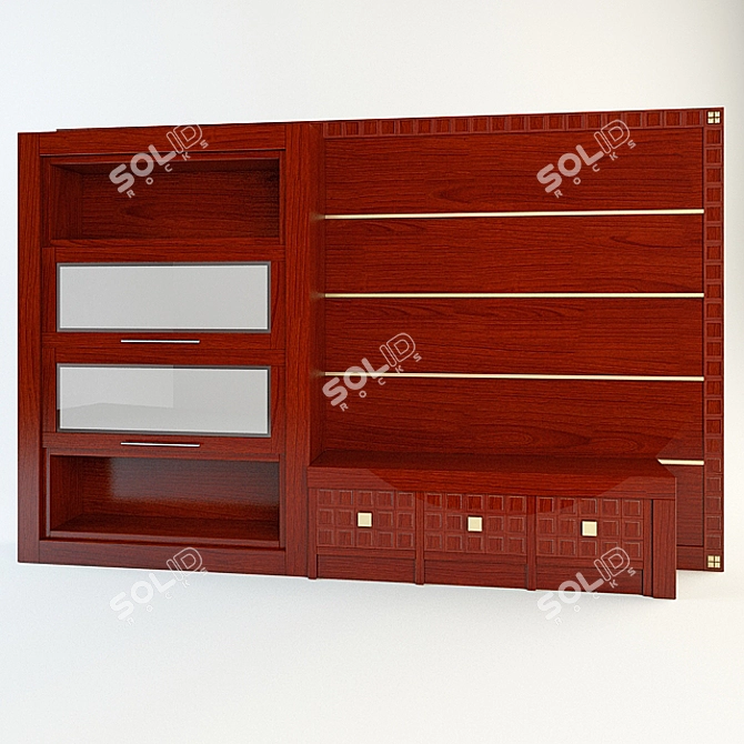 Modern Wall Unit by Arca Furniture / Modernariato&Deco 3D model image 1