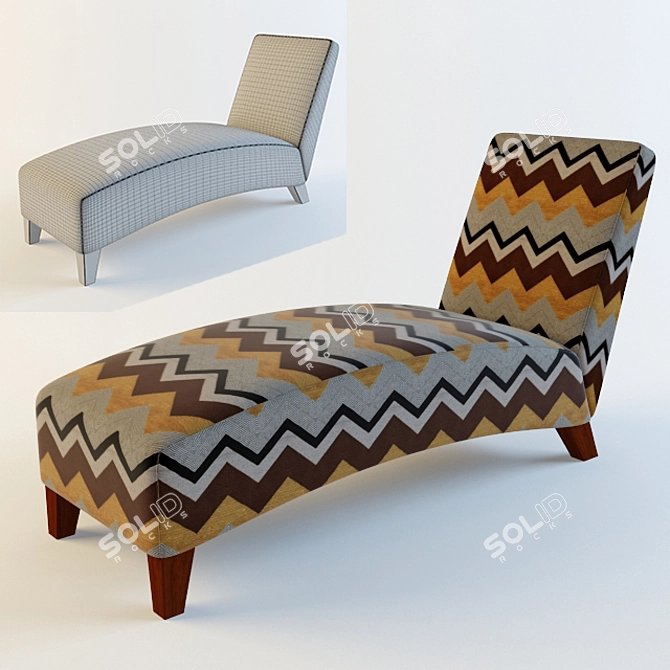 Hypoli Daybed: Versatile and Stylish 3D model image 1