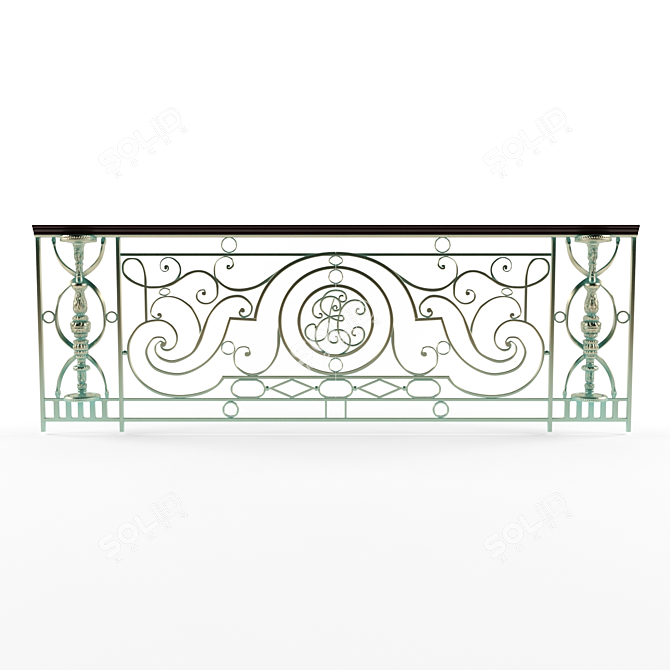 Bronze Ornamental Fence | Unique Decorative Design 3D model image 1