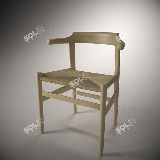 Vintage Wegner Chair 1987 3D model image 1