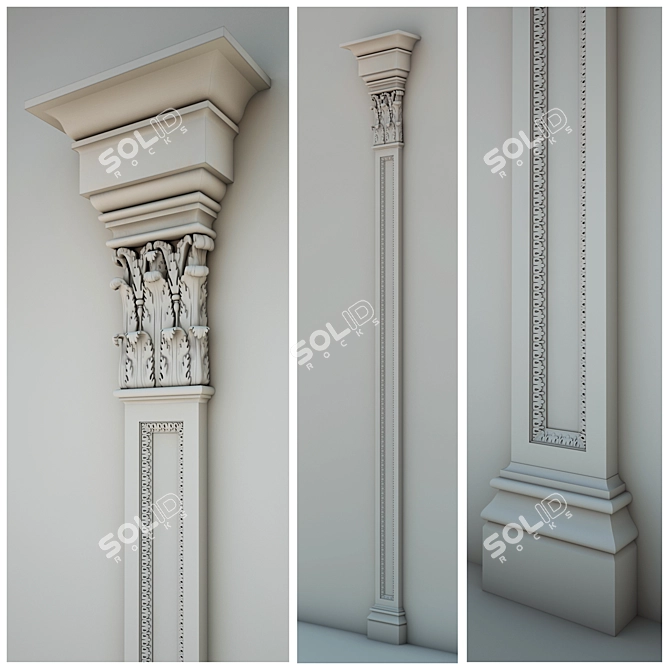 Title: Sleek Pilaster Column 3D model image 1