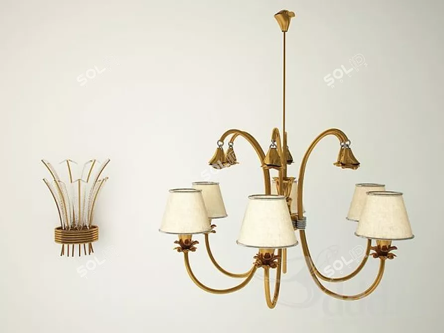 Timeless Elegance: Classic Lamp 3D model image 1