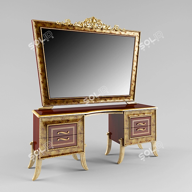 Arredo Classic GIOTTO - Elegant Vanity Table Set 3D model image 1