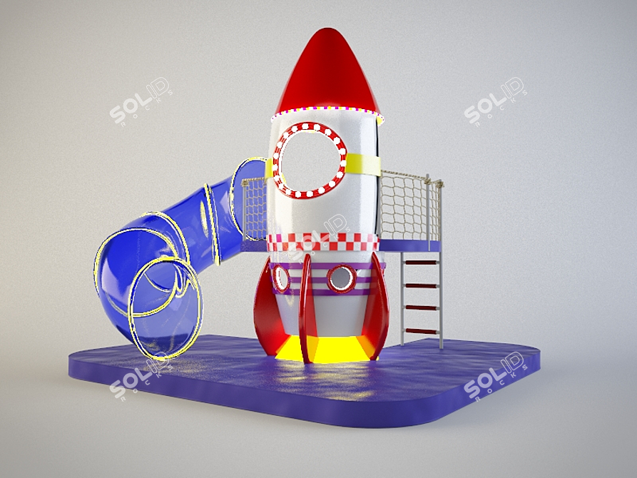 Rocket Game Design 3D model image 1