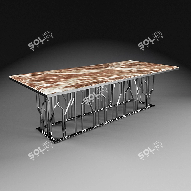 Ginza Longhi: Elegant Dining Table 3D model image 1