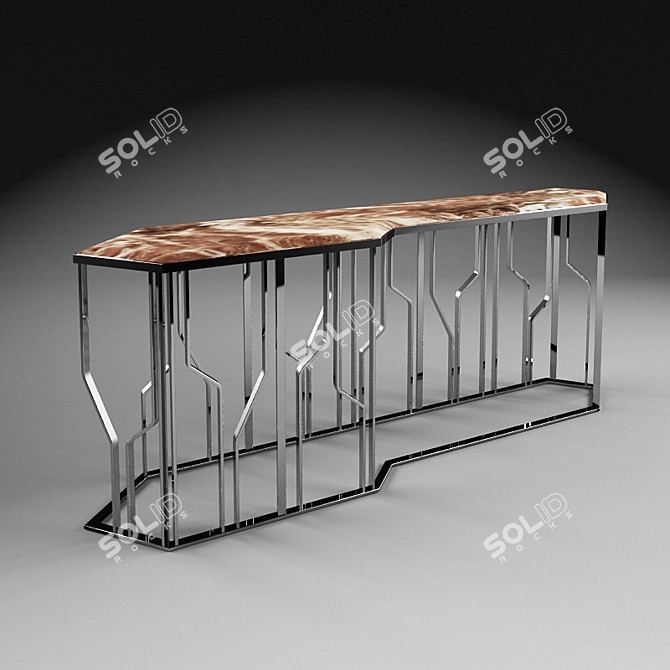 Glamourous GINZA Console: 200x40x81 cm 3D model image 1