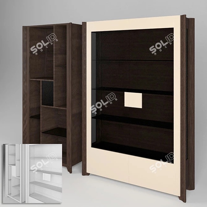 Makran Chicago 2 Display Cases 3D model image 1