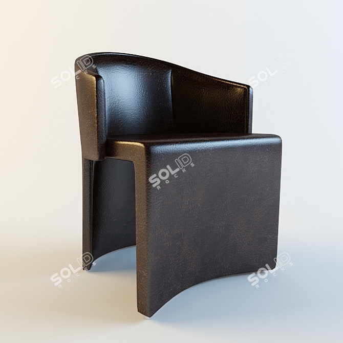 Modern Lounge Armchair 3D model image 1