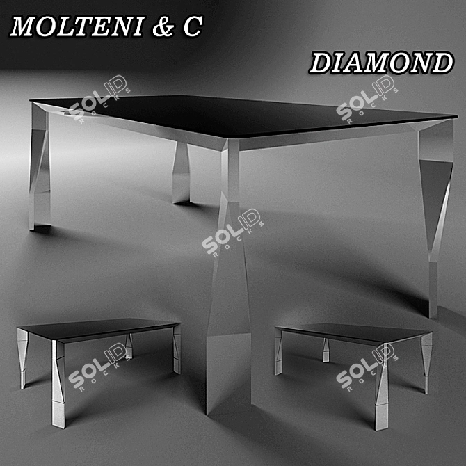 Elegant Diamond Design by Molteni&C 3D model image 1