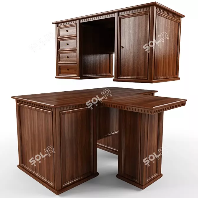 Elegant Prestige Table Set 3D model image 1