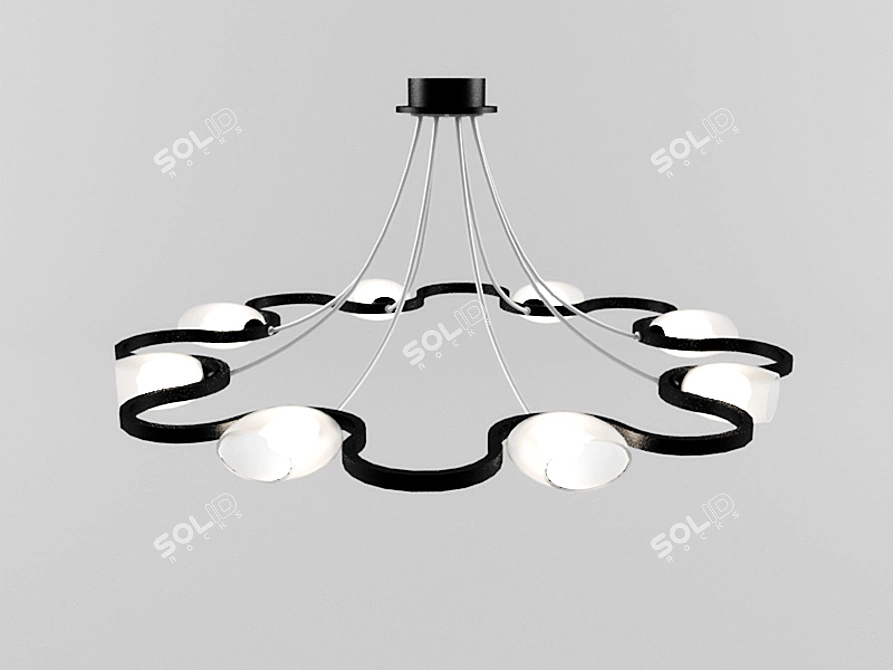 8-Light Omnilux Pendant 3D model image 1