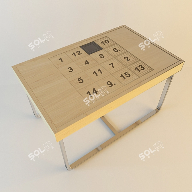 Title: Interactive Puzzle Desk 3D model image 1