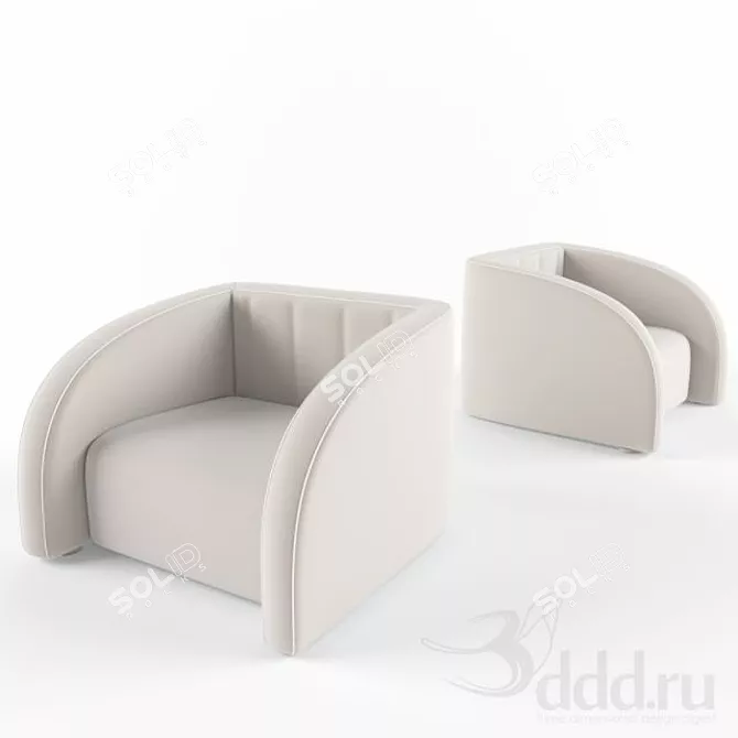 Nautical Luxury: Nella Vetrina Yatch Chair 3D model image 1