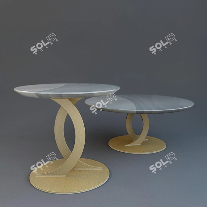 Modern Journal Tables 3D model image 1