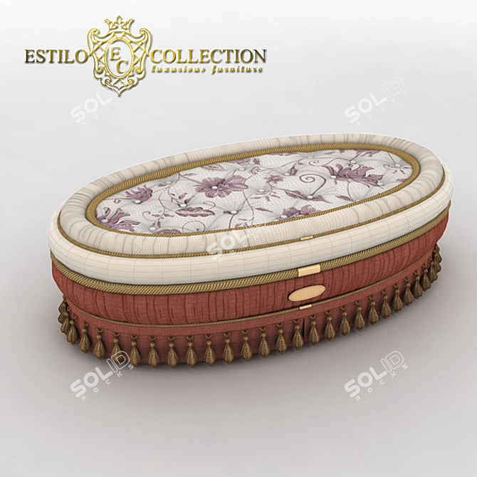 Versailles Estilo Ottoman Table 3D model image 1