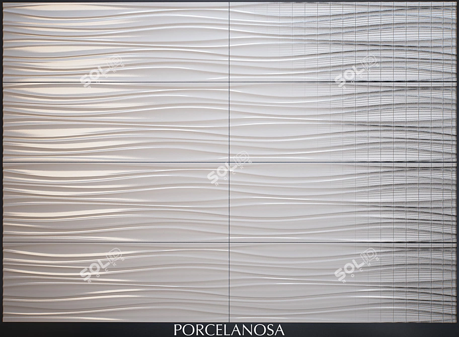 Sleek Oxo Line Blanco 
Elegant Porcelanosa Tile 
Contemporary Line Blanco 
Sophisticated Wall Tile 3D model image 1