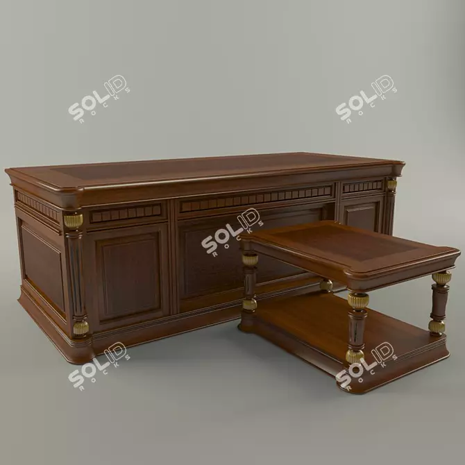 Title: Cabinet Desk 3D model image 1