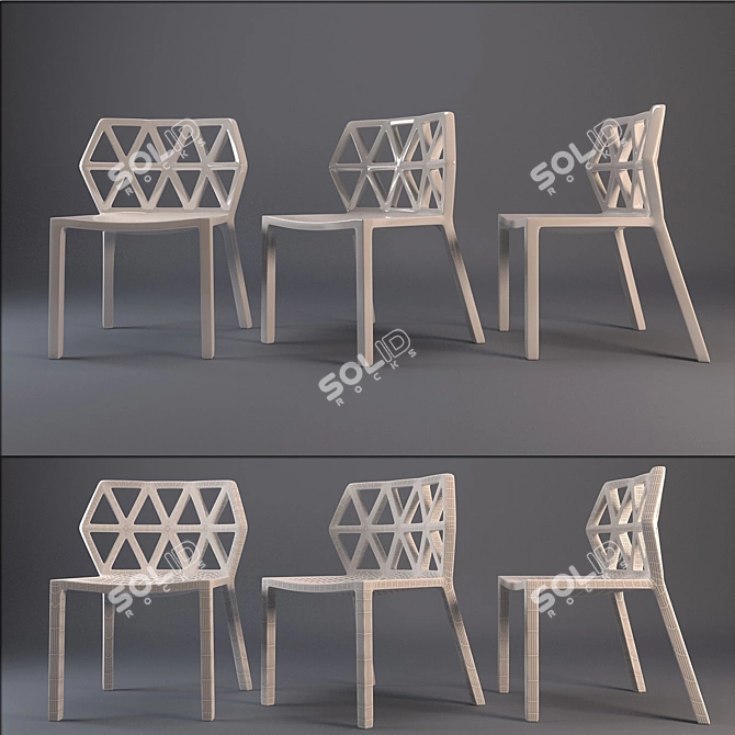 Elegant Modern Alchemia Chair 3D model image 1