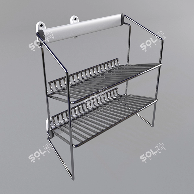 Space-Saving Shoe Rack Mesh 3D model image 1