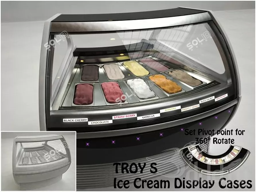 Troy S Rotating Ice Cream Display 3D model image 1